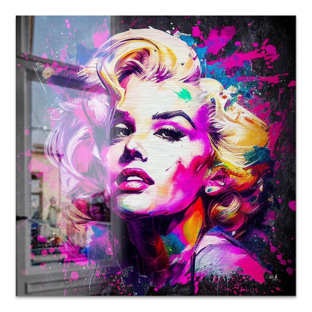 Marilyn Monroe Abstrakt Color Alu Gebürstet Bild INGALERIE