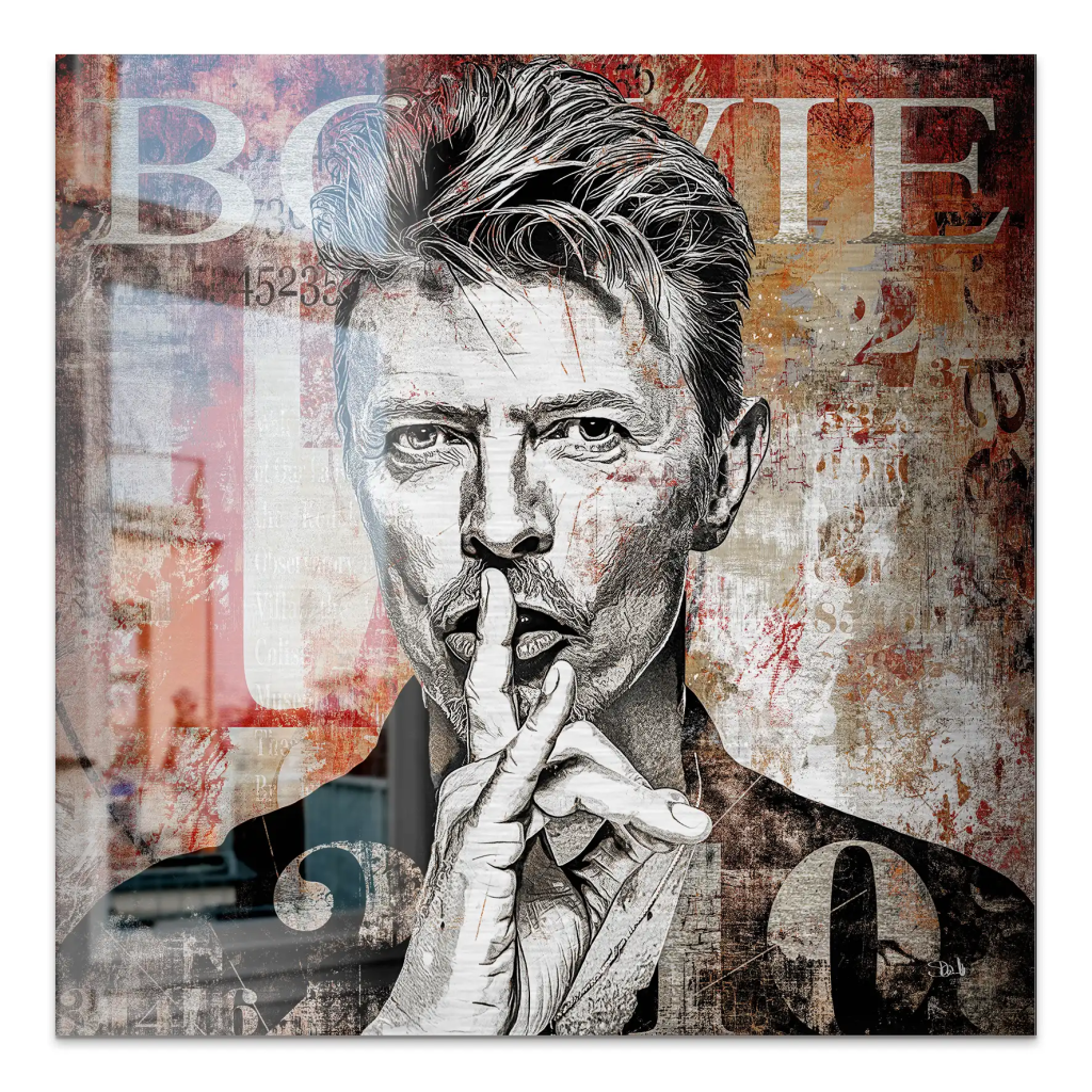 David Bowie Abstrakt Luxury Style Alu Gebürstet Bild INGALERIE