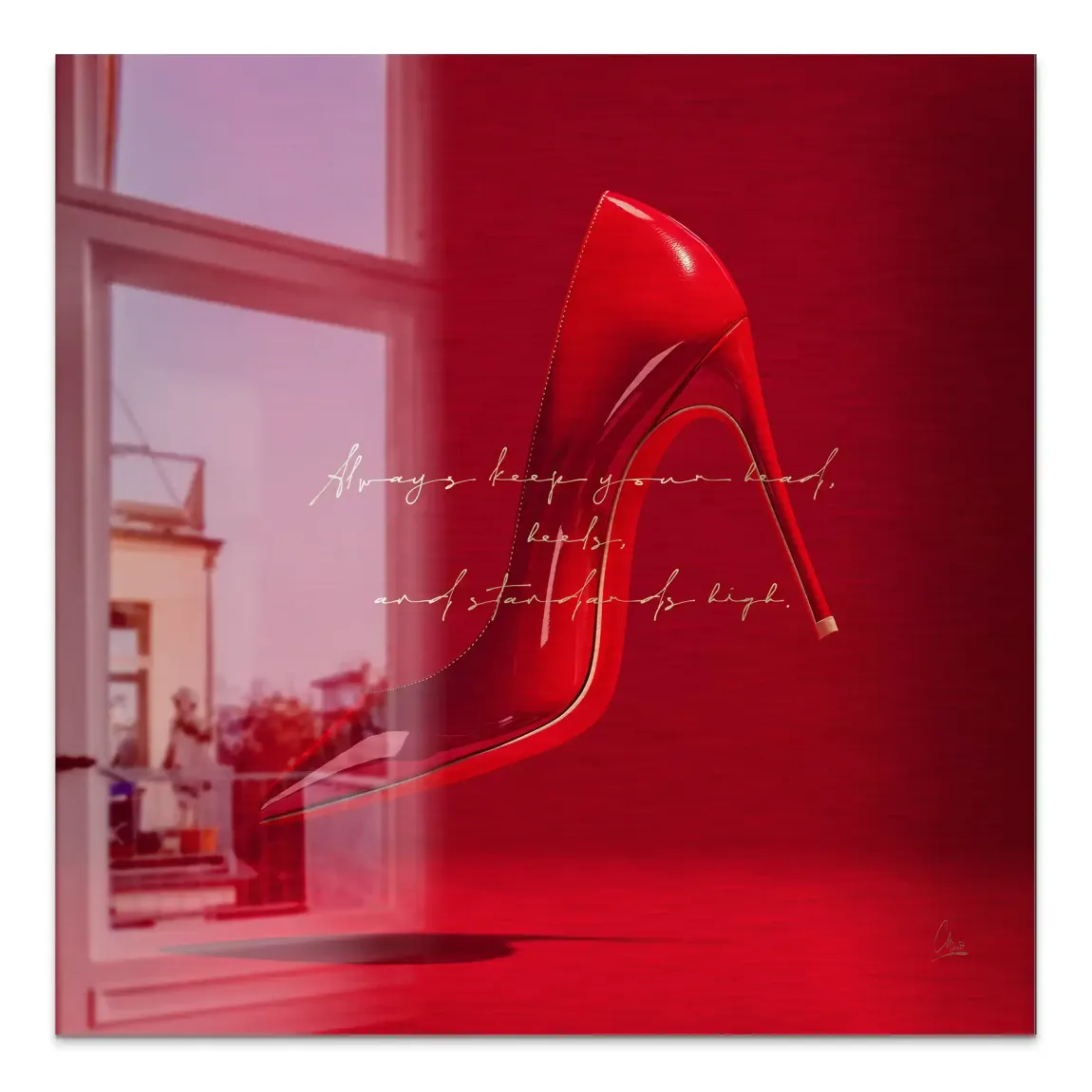 Red Heels Alu Gebürstet Bild