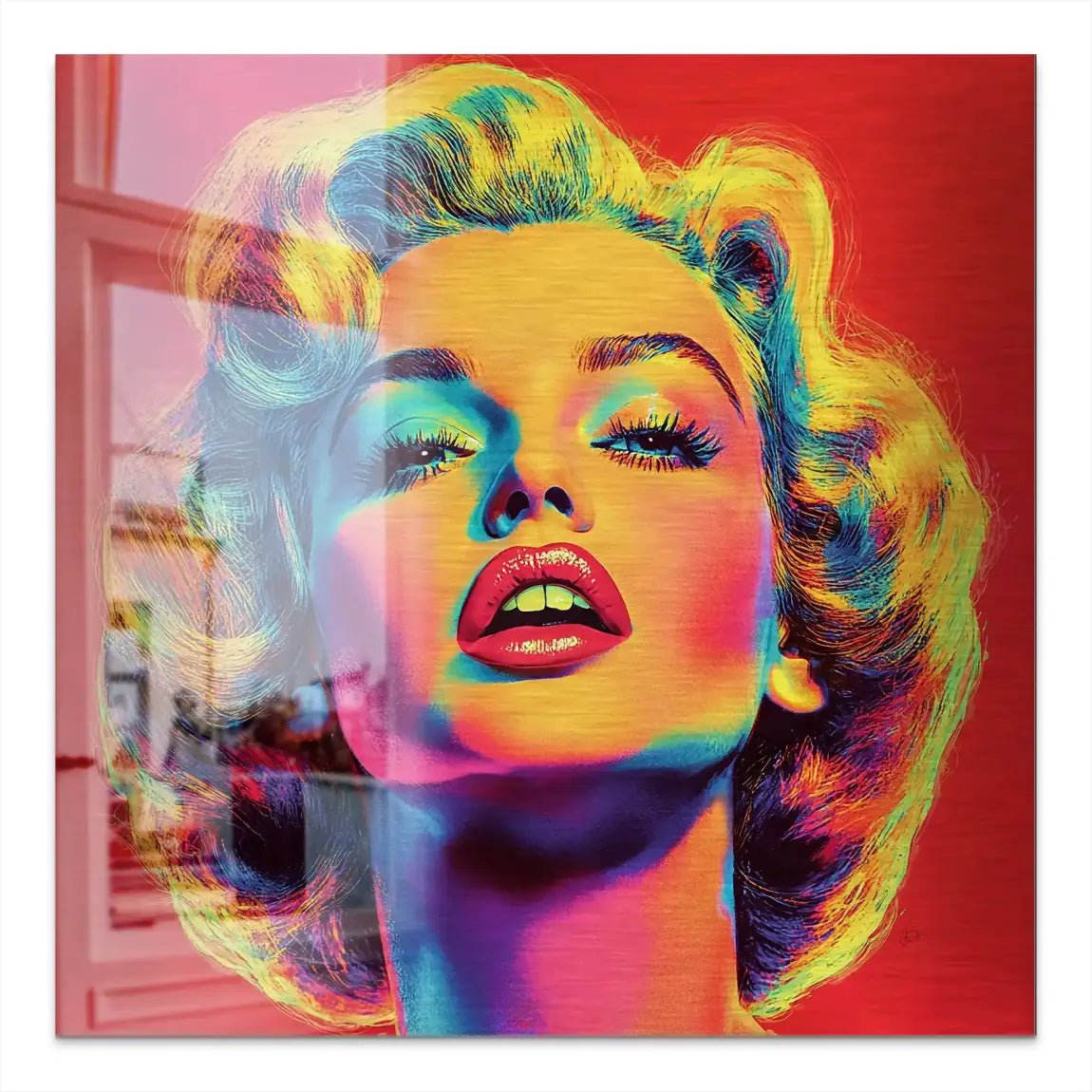 Marilyn Monroe Pop Art Style Alu Gebürstet INGALERIE