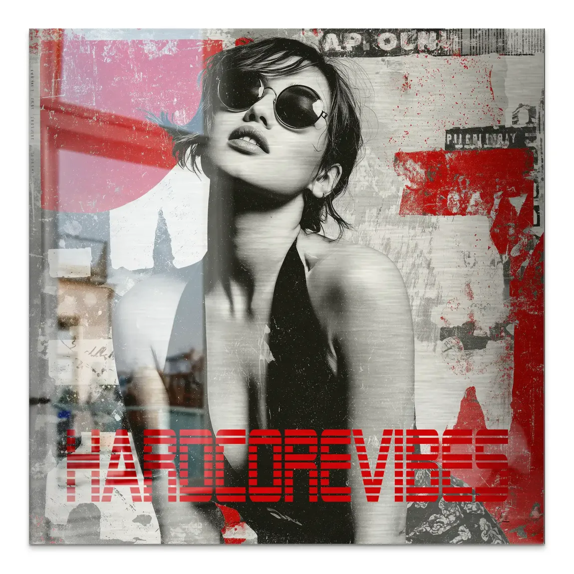 Hardcore Vibes Alu Gebürstet Bild