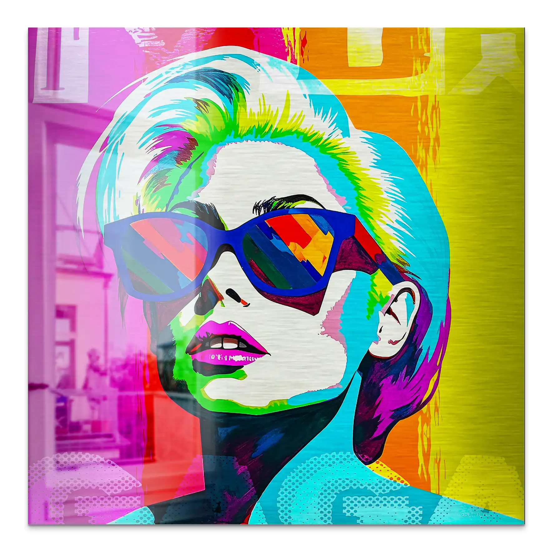 Lady G. Pop Art Alu Gebürstet INGALERIE