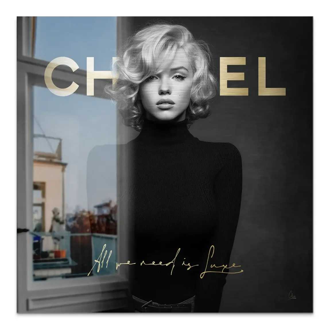 Marilyn Luxe Art Alu Gebürstet Bild