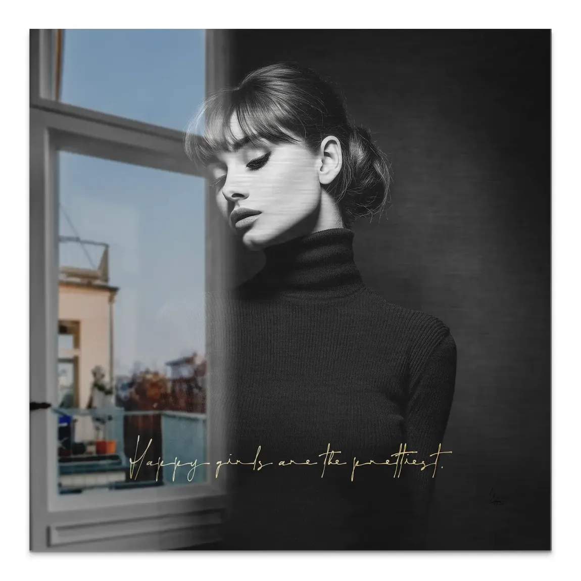 Audrey Hepburn Pretty Aluminiumbild gebürstet