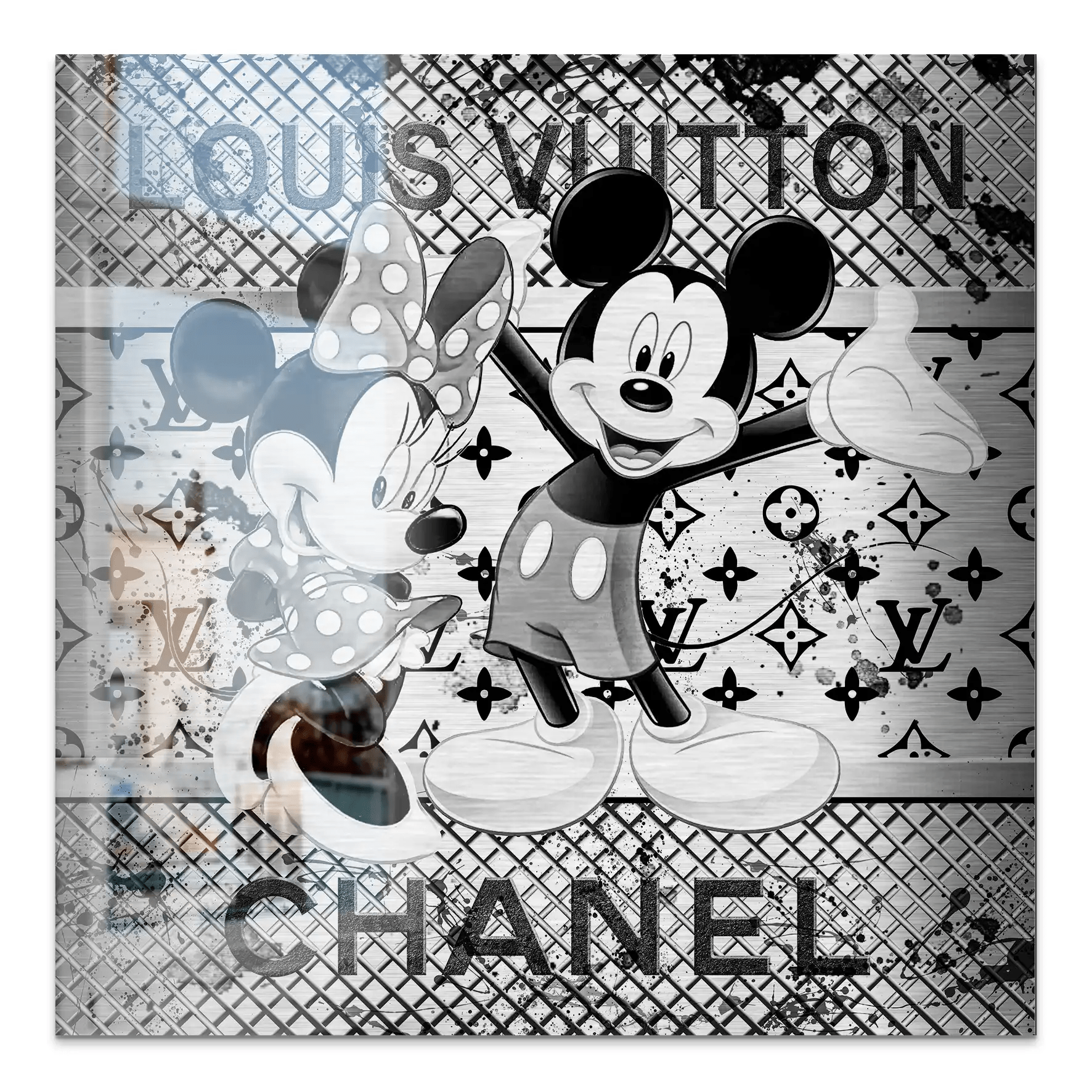 Micky & Minnie Louis Art Nr.2 Alu Gebürstet INGALERIE