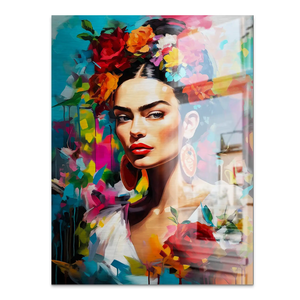 Frida Kahlo Flower AluDibond Gebürstet INGALERIE