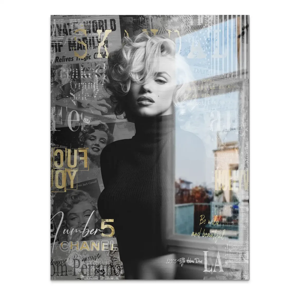 Marilyn Monroe Legend Aluminiumbild gebürstet