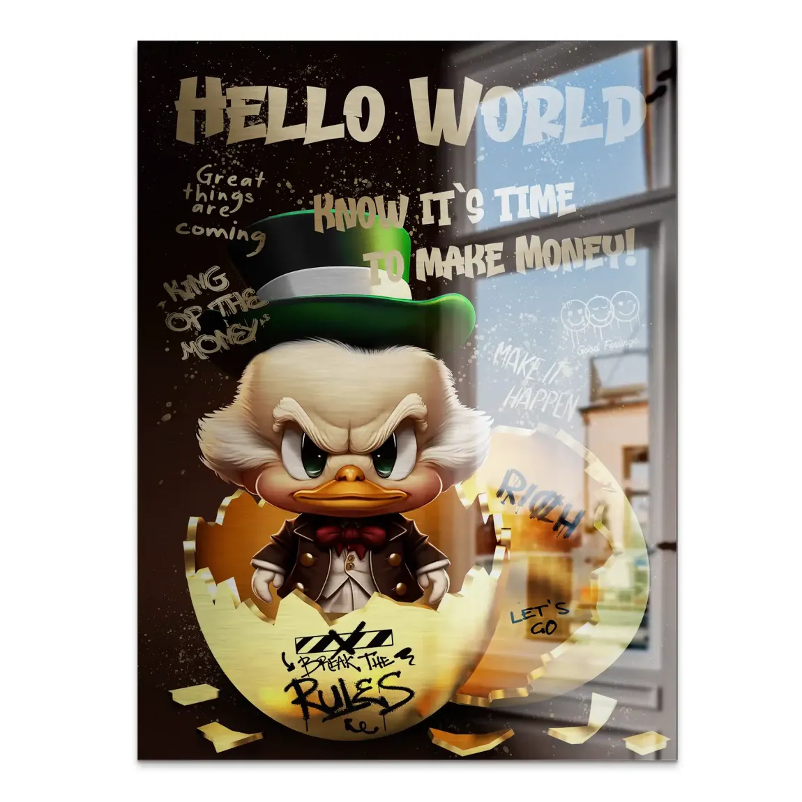 Money Master Dagobert Duck Alu Gebürstet Bild