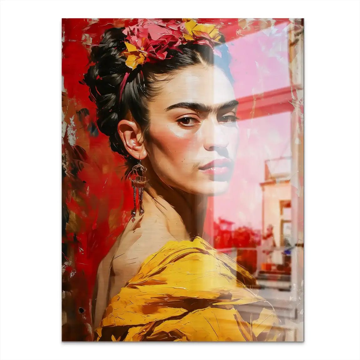 Frida Kahlo Art Nr.2 Aludibond Gebürstet INGALERIE