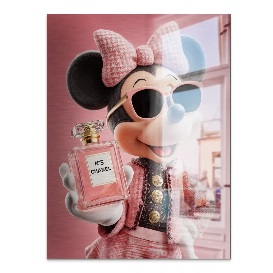 Paris Glam Minnie Maus Alu Gebürstet Bild