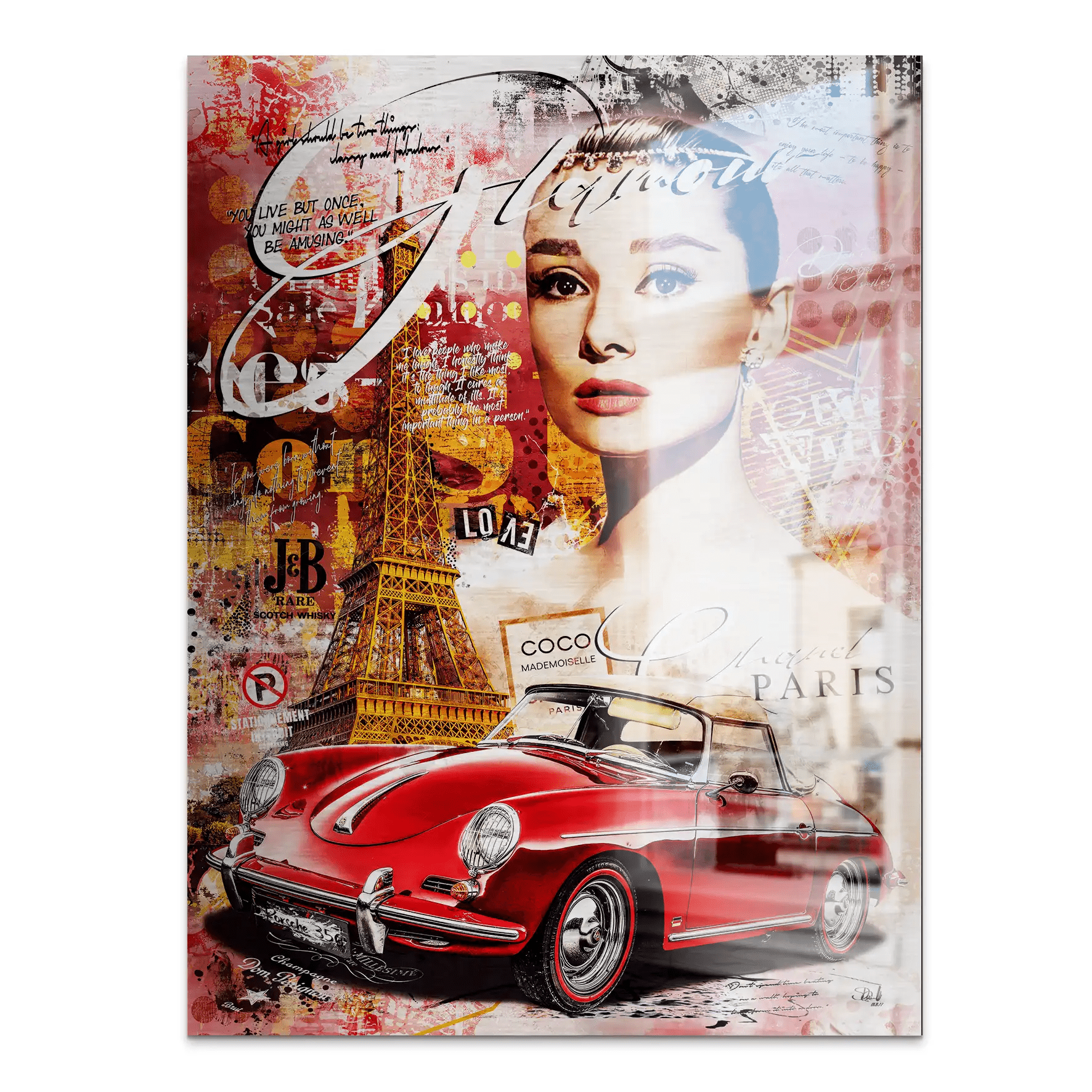 Audrey Paris Pop Art Aludibond Gebürstet INGALERIE