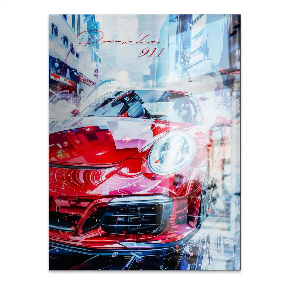 Red Pulse 911 Porsche Alu Gebürstet Bild