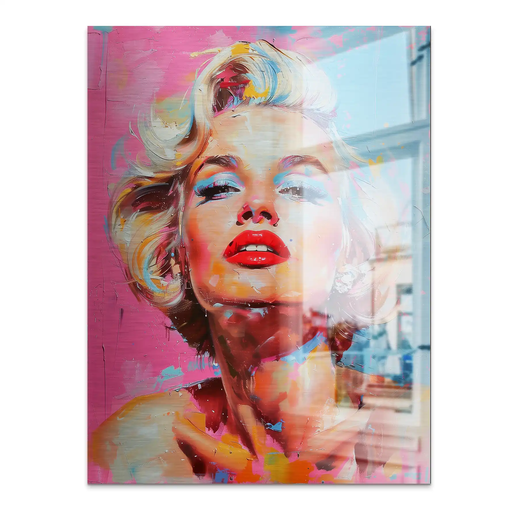 Marilyn Monroe Color Style Aludibond Gebürstet INGALERIE