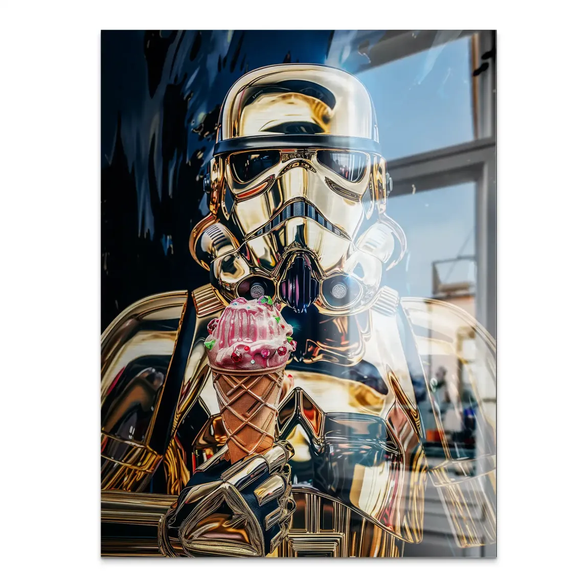 Stormtrooper Eis Aluminiumbild gebürstet