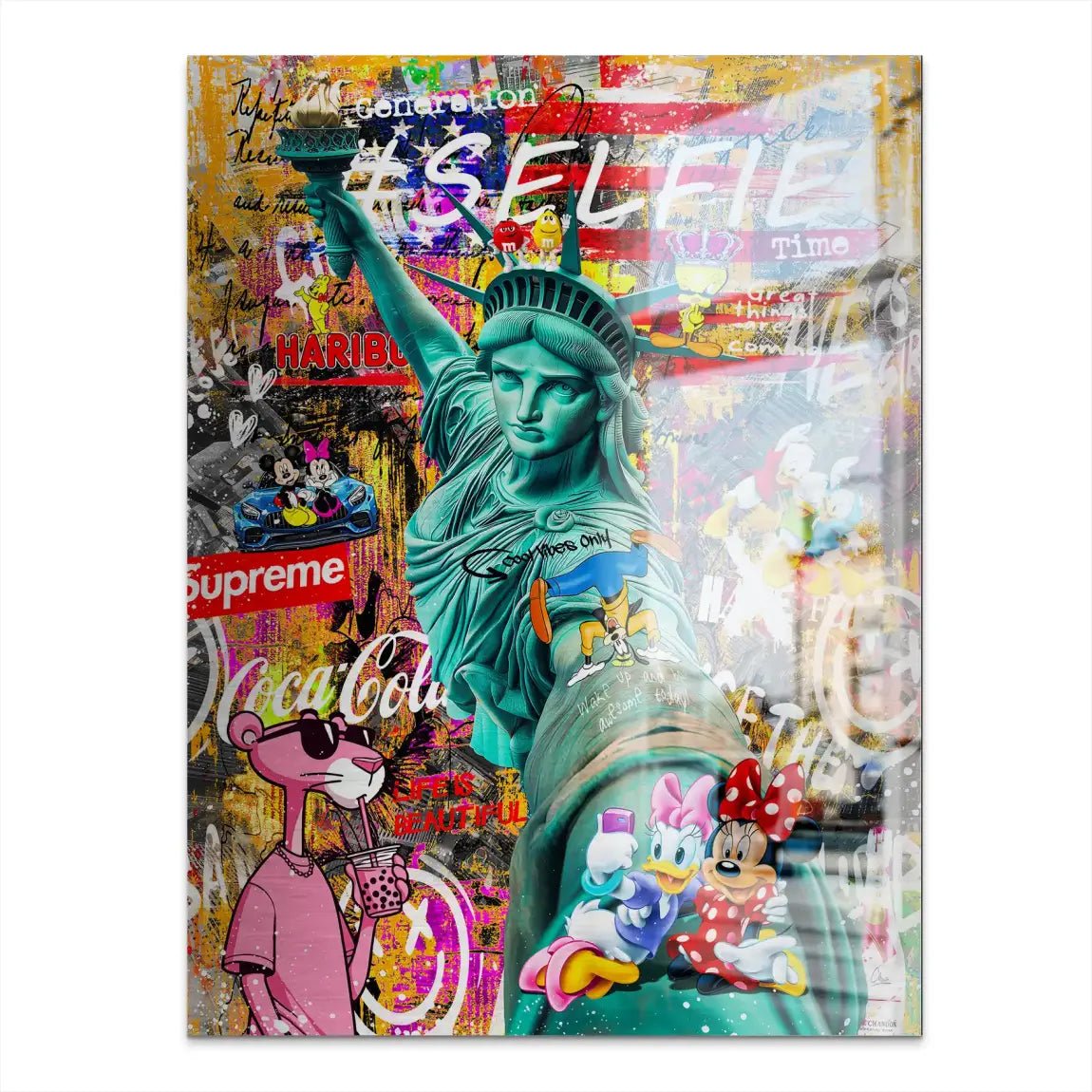 Selfie Pop Art Aludibond Gebürstet INGALERIE