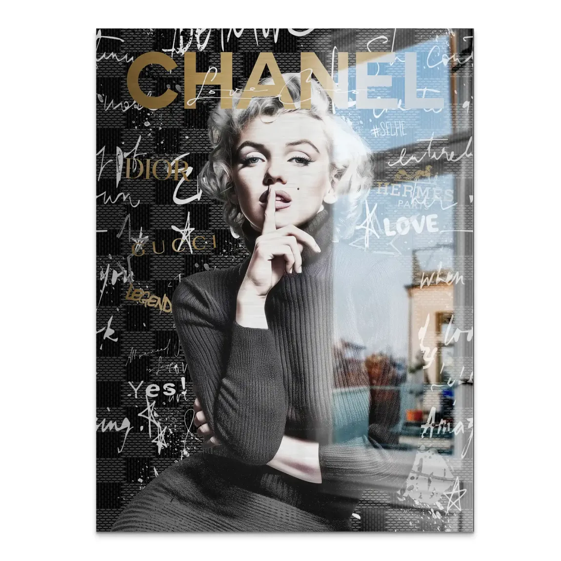 Marilyn loves Chanel Aludibond Gebürstet INGALERIE
