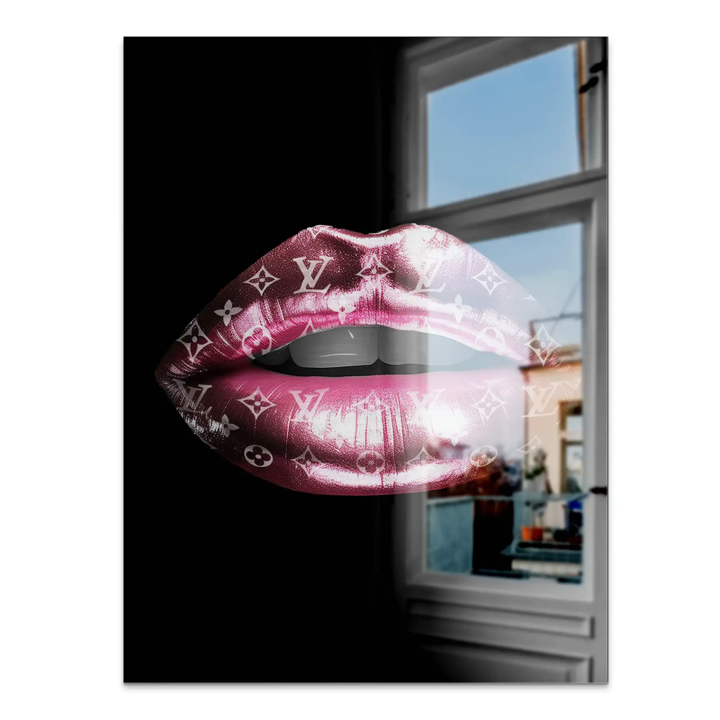 Vuitton Metallic Lips Aludibond Gebürstet INGALERIE