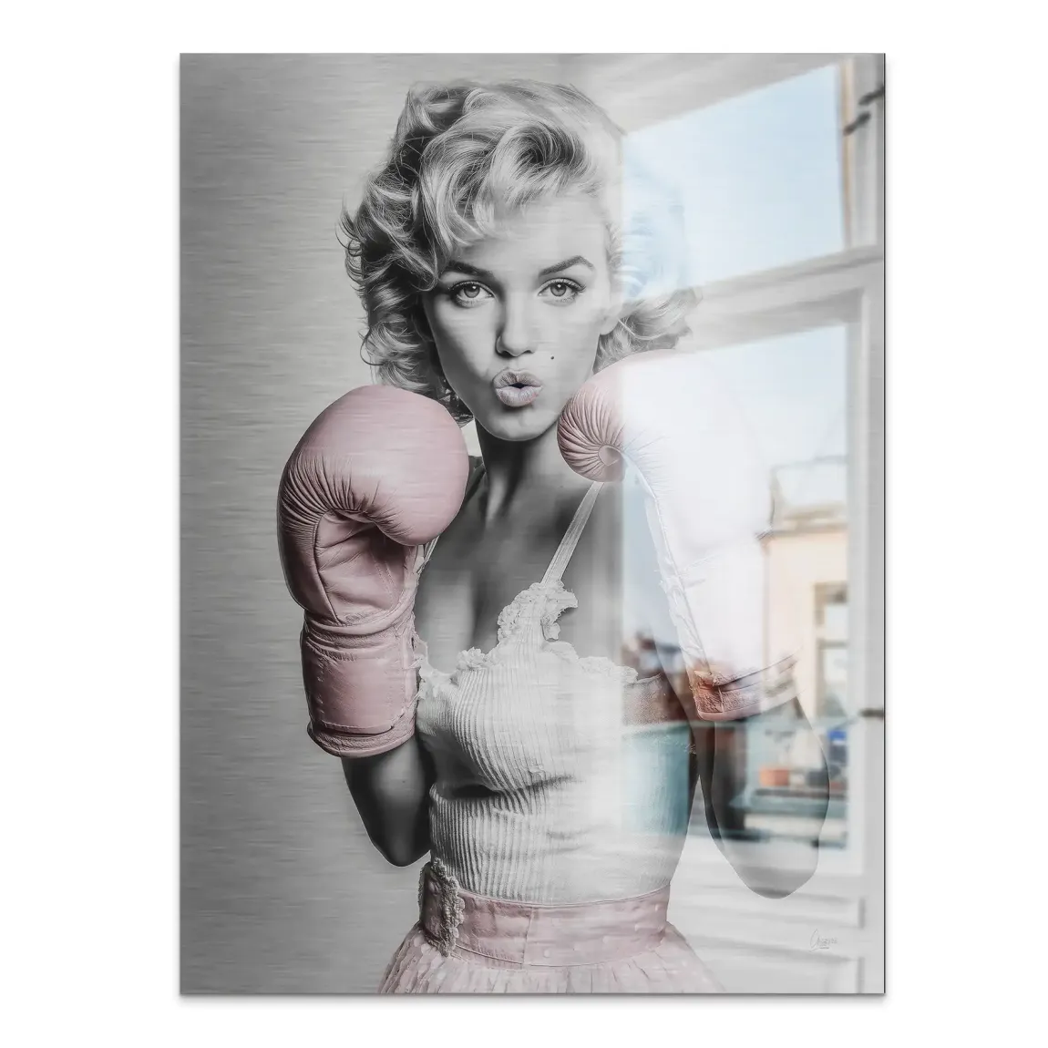 Marilyn Monroe Punch Alu Gebürstet Bild