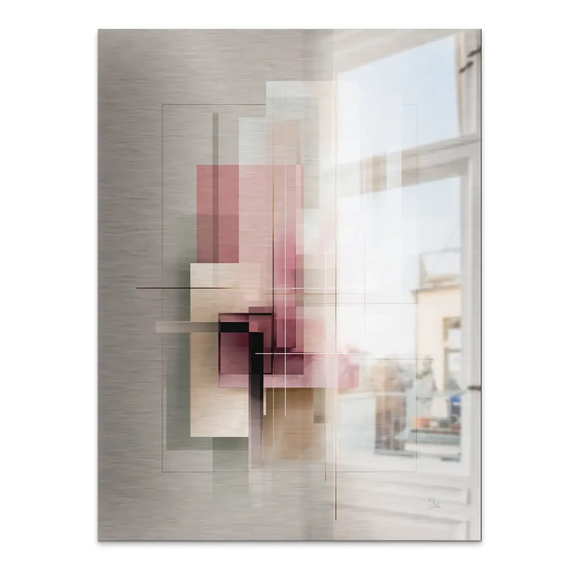 Soft Geometry Alu Gebürstet Bild