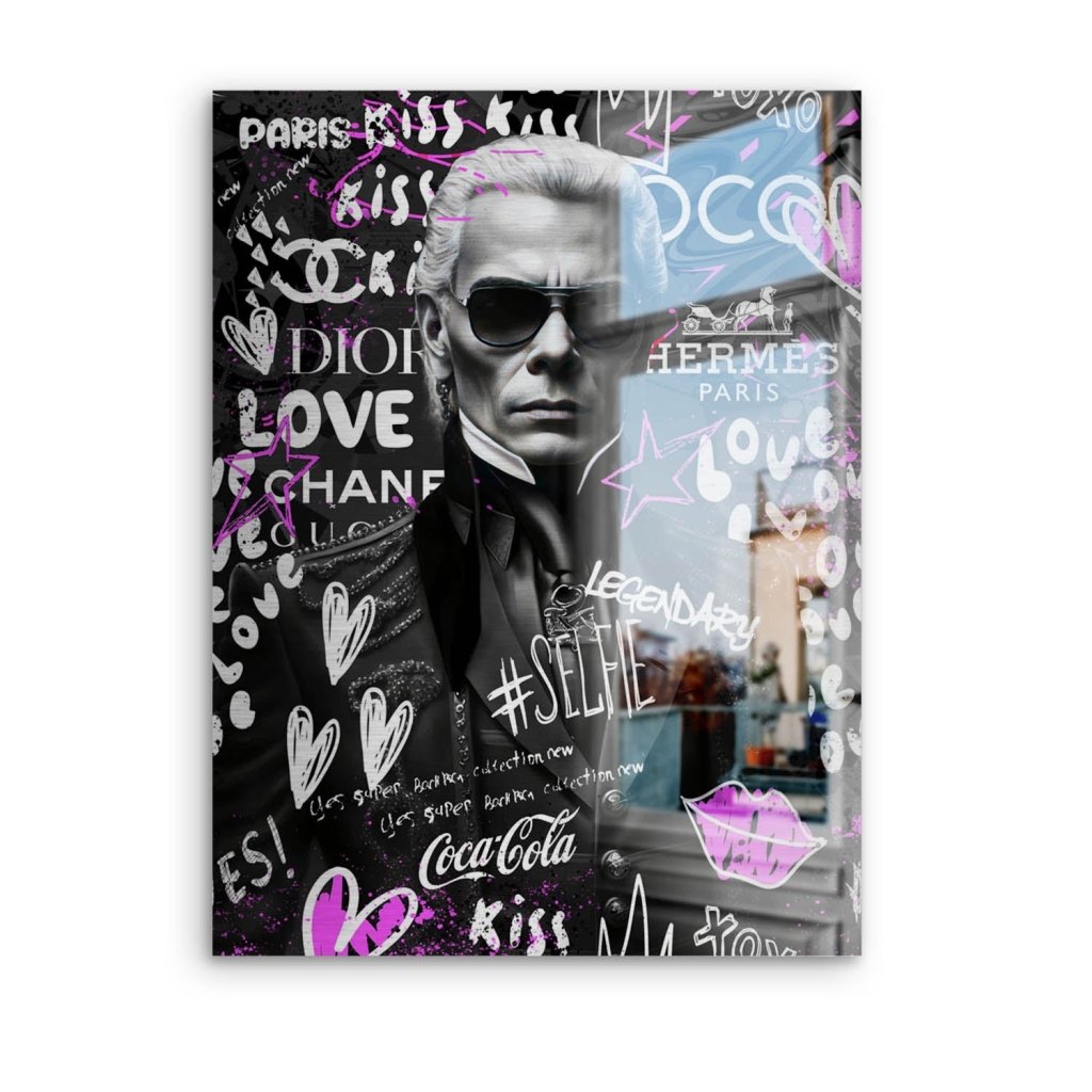 Karl Pop Art Style Aludibond Brush Bild INGALERIE