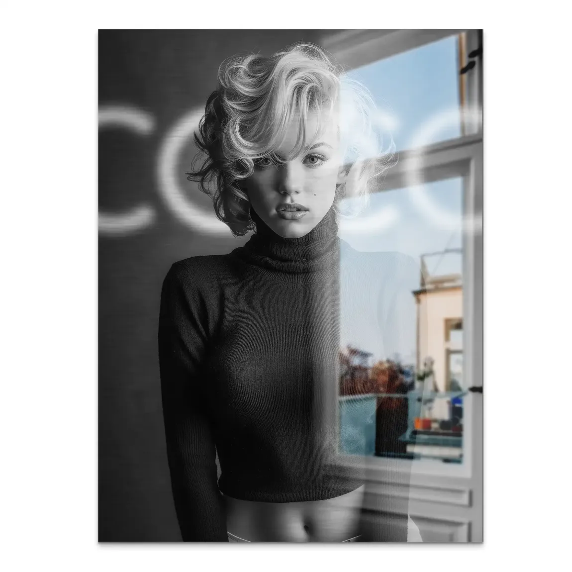 Marilyn Coco Glamour Alu Gebürstet Bild