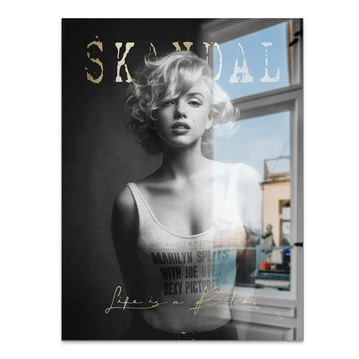 Marilyn Skandal Alu Gebürstet Bild