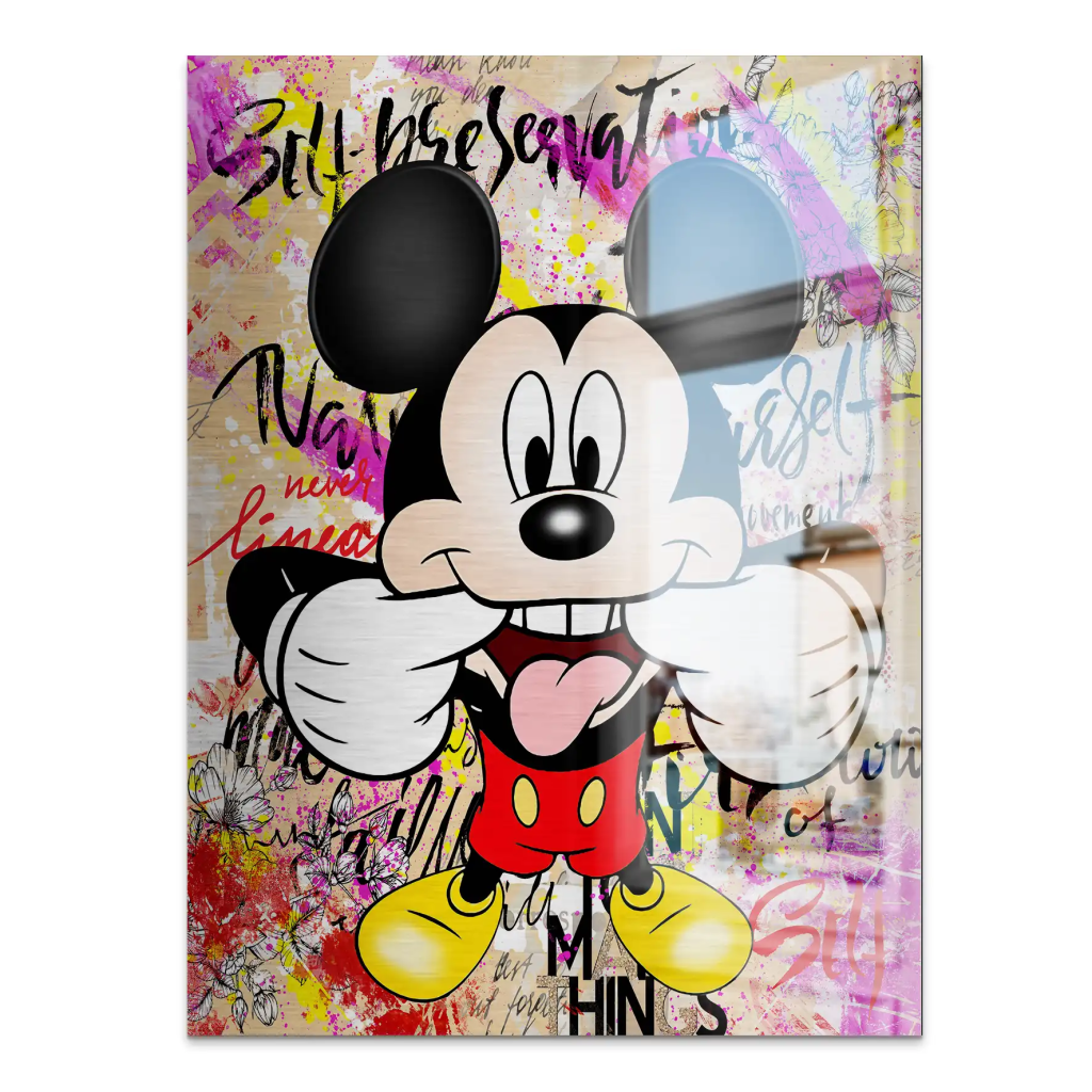 Micky Smile Pop Art Alu Gebürstet INGALERIE