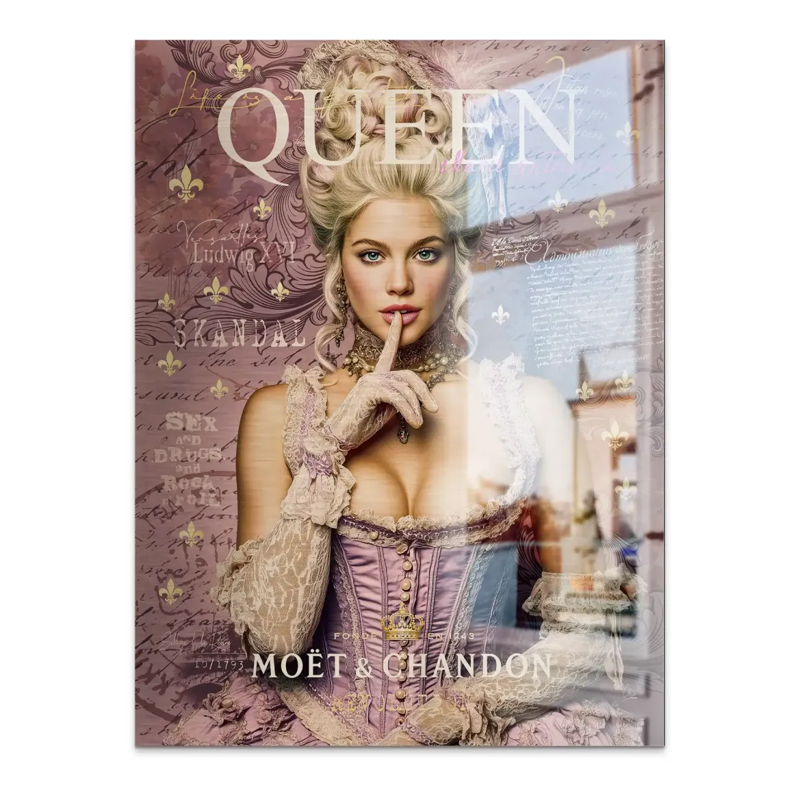 Marie Antoinette Rebell Art Alu Gebürstet Bild