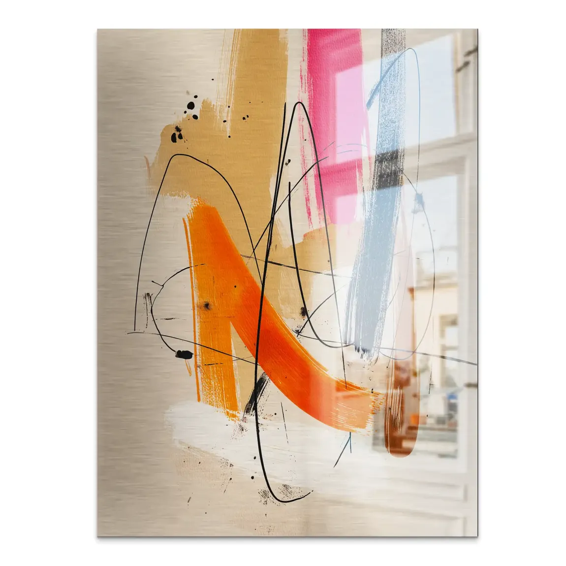 Freie Dynamik Abstrakt Alu Gebürstet Bild