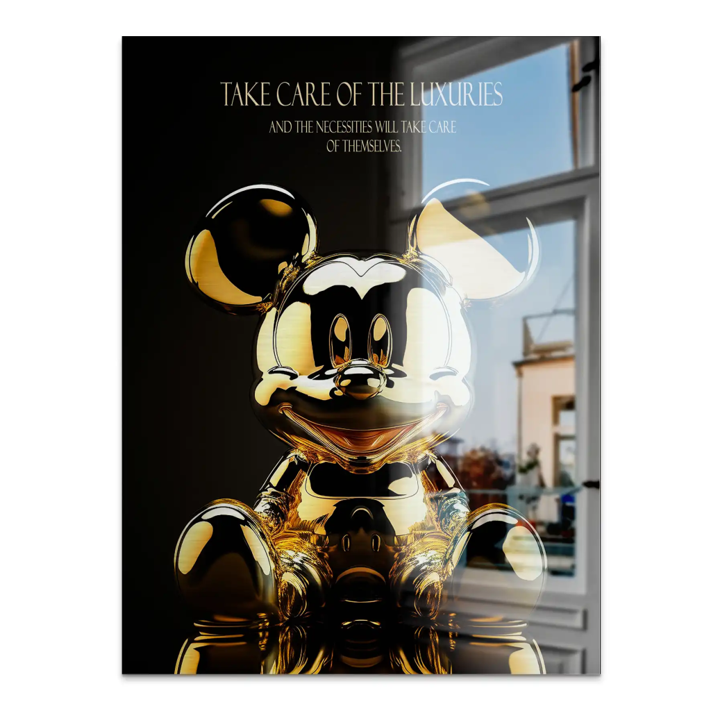 Micky Gold Pop Art Alu Gebürstet INGALERIE