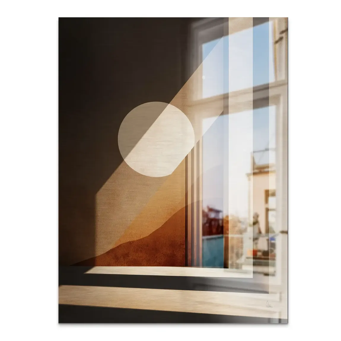 Sonnenbogen Architektur Aluminiumbild gebürstet