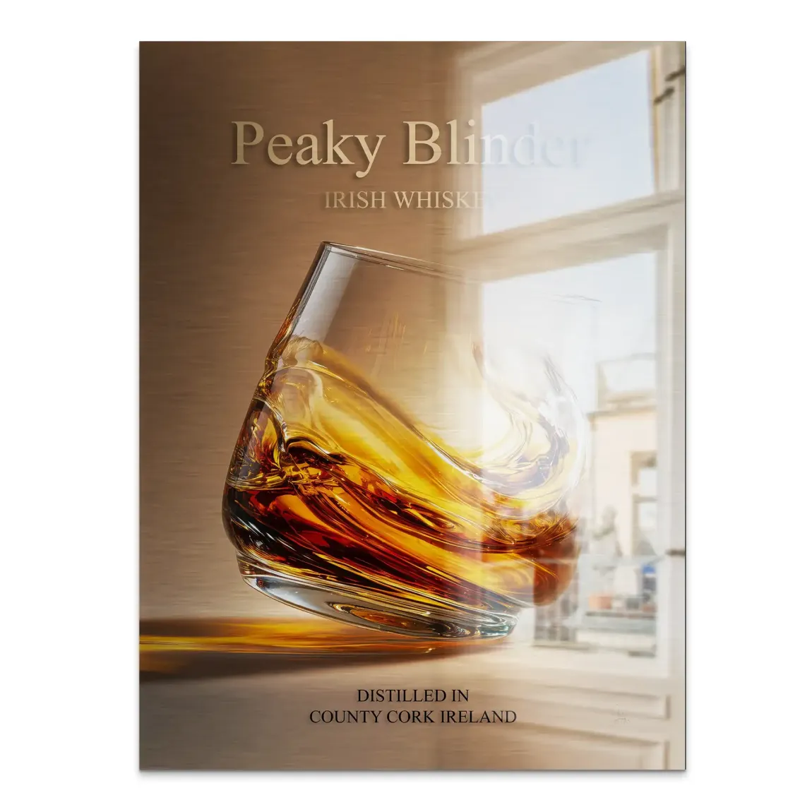 Peaky Whiskey Aluminiumbild gebürstet