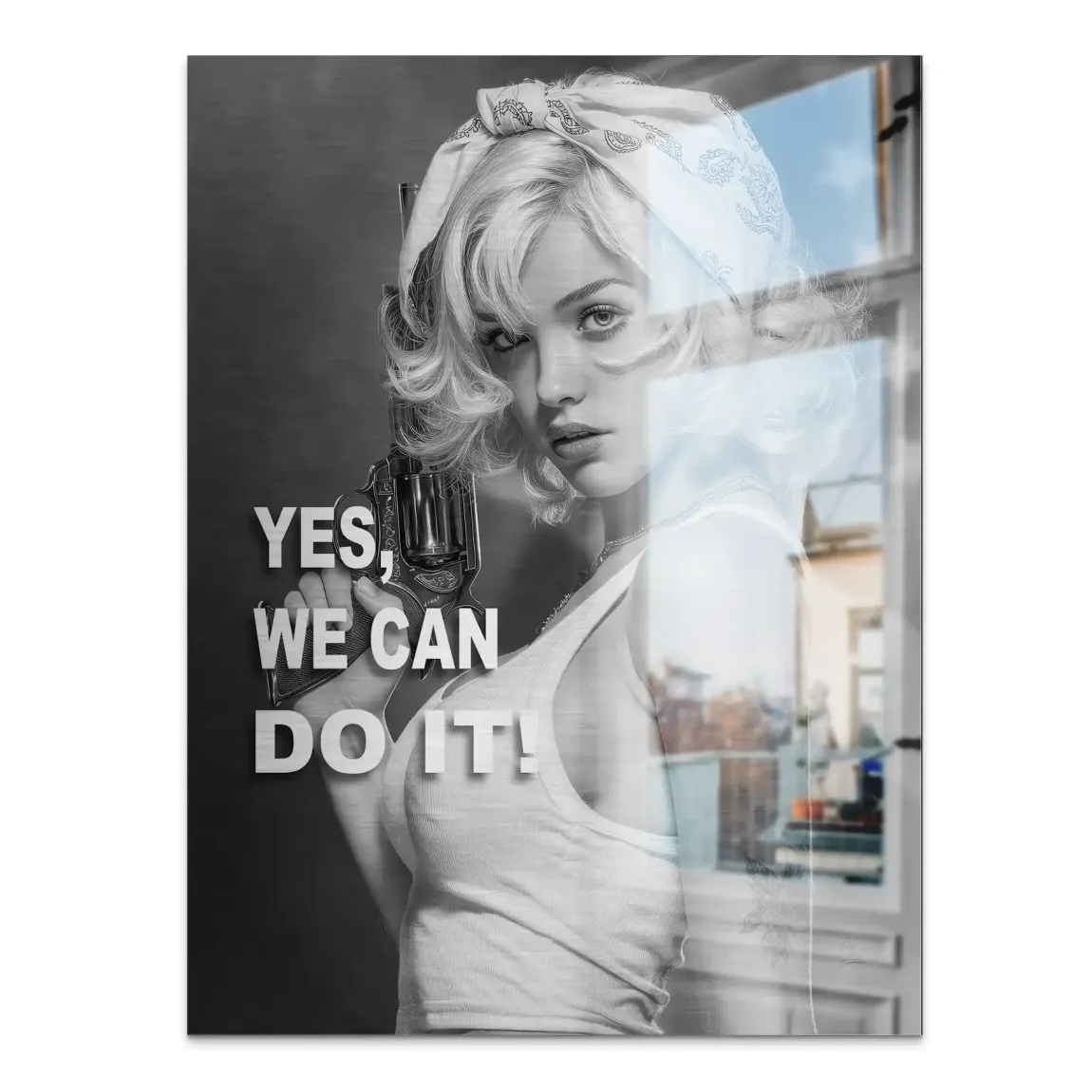 Yes we can Alu Gebürstet Bild