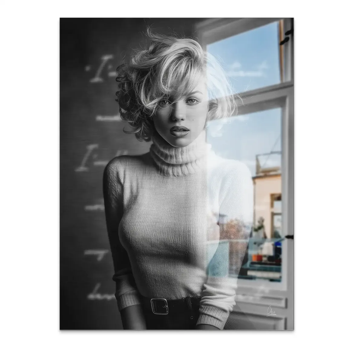 Marilyn Ikone Alu Gebürstet Bild