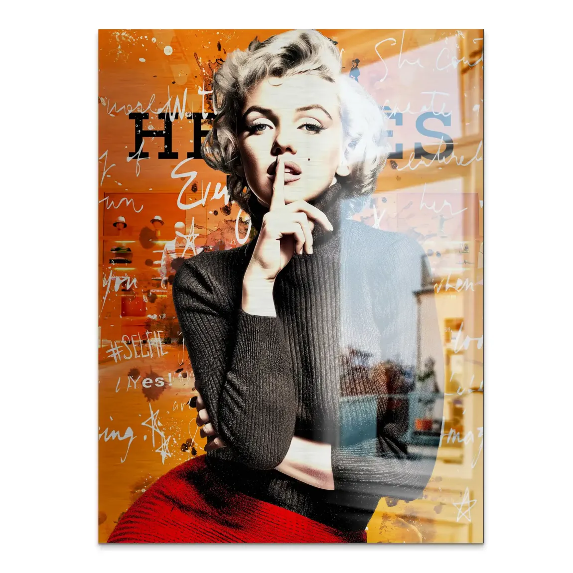 Monroe Secret Statement Aludibond Gebürstet INGALERIE