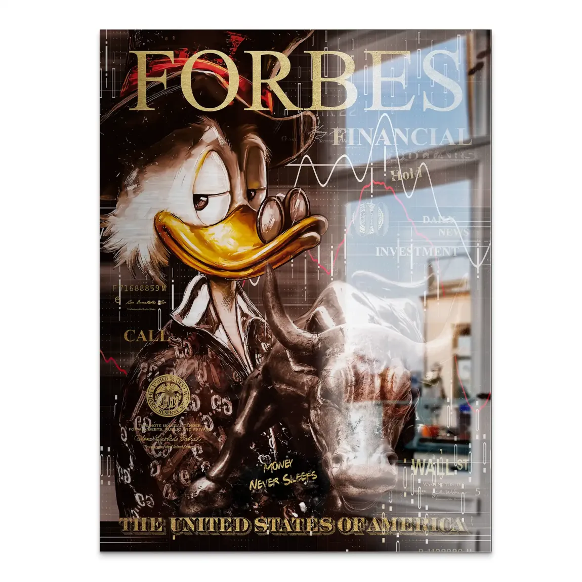 Wall Street Duck Alu Gebürstet Bild