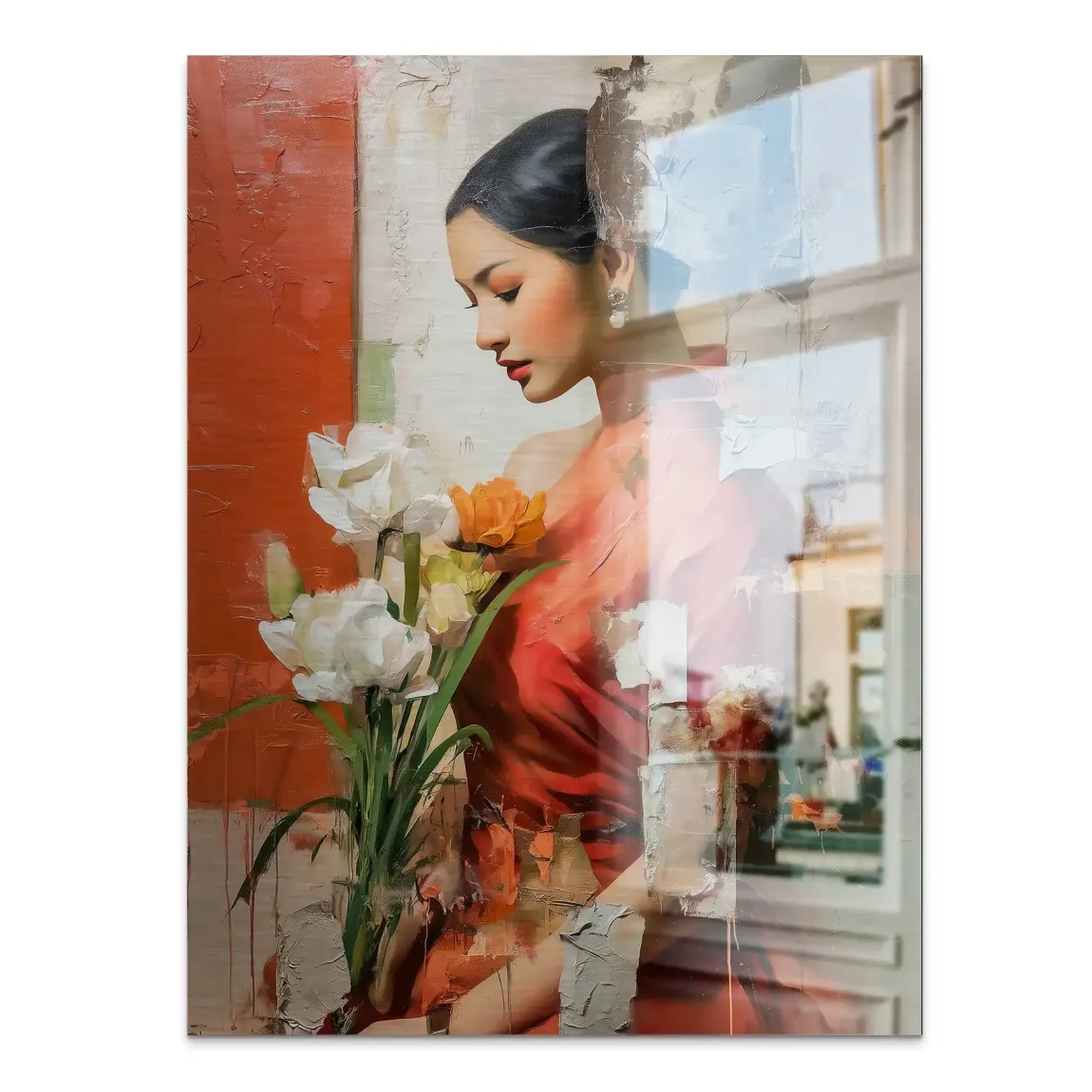 Silent Orchid Beauty Alu Gebürstet Bild