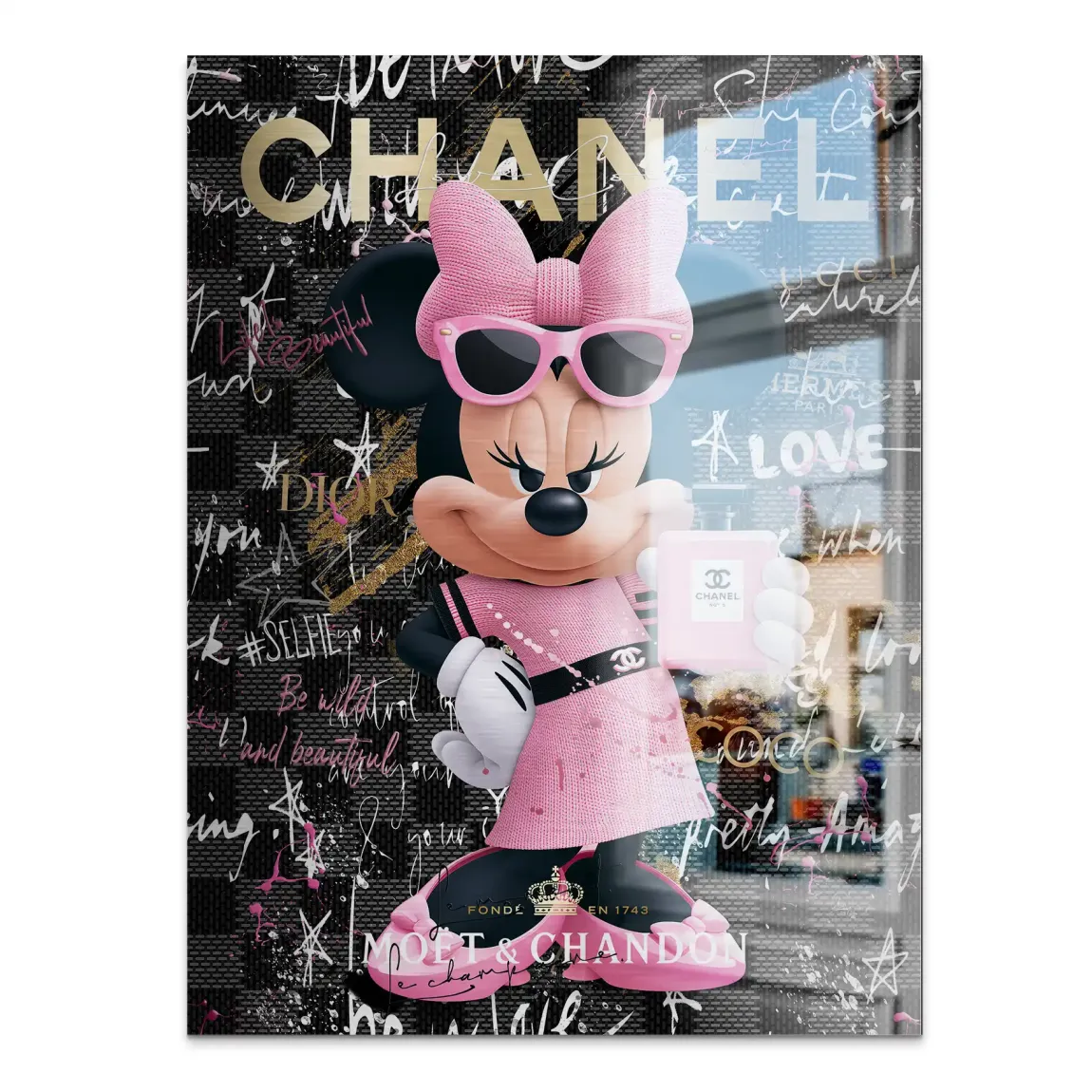 Minnie Couture Aluminiumbild gebürstet