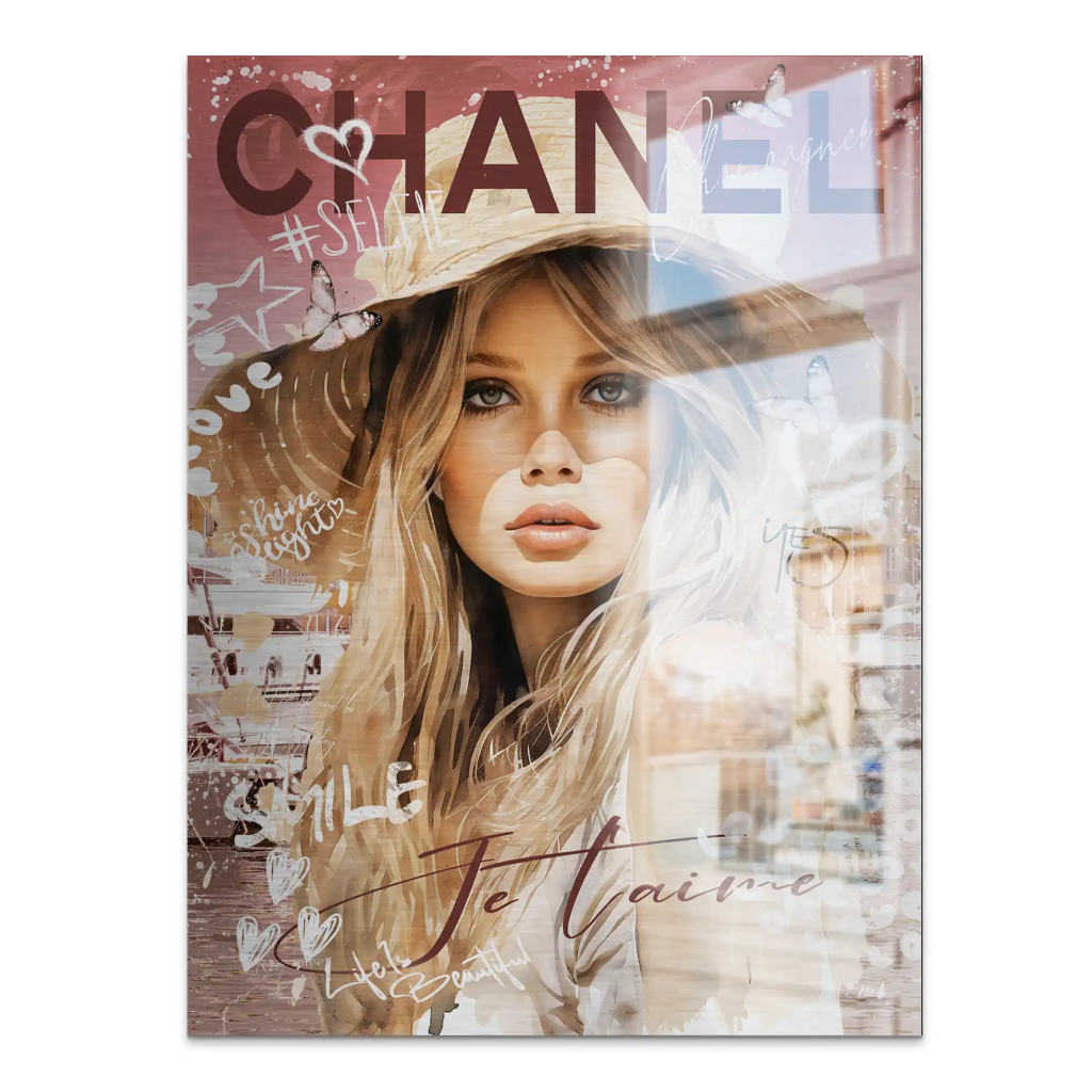 Pop Art Bardot Chanel Aludibond Gebürstet INGALERIE