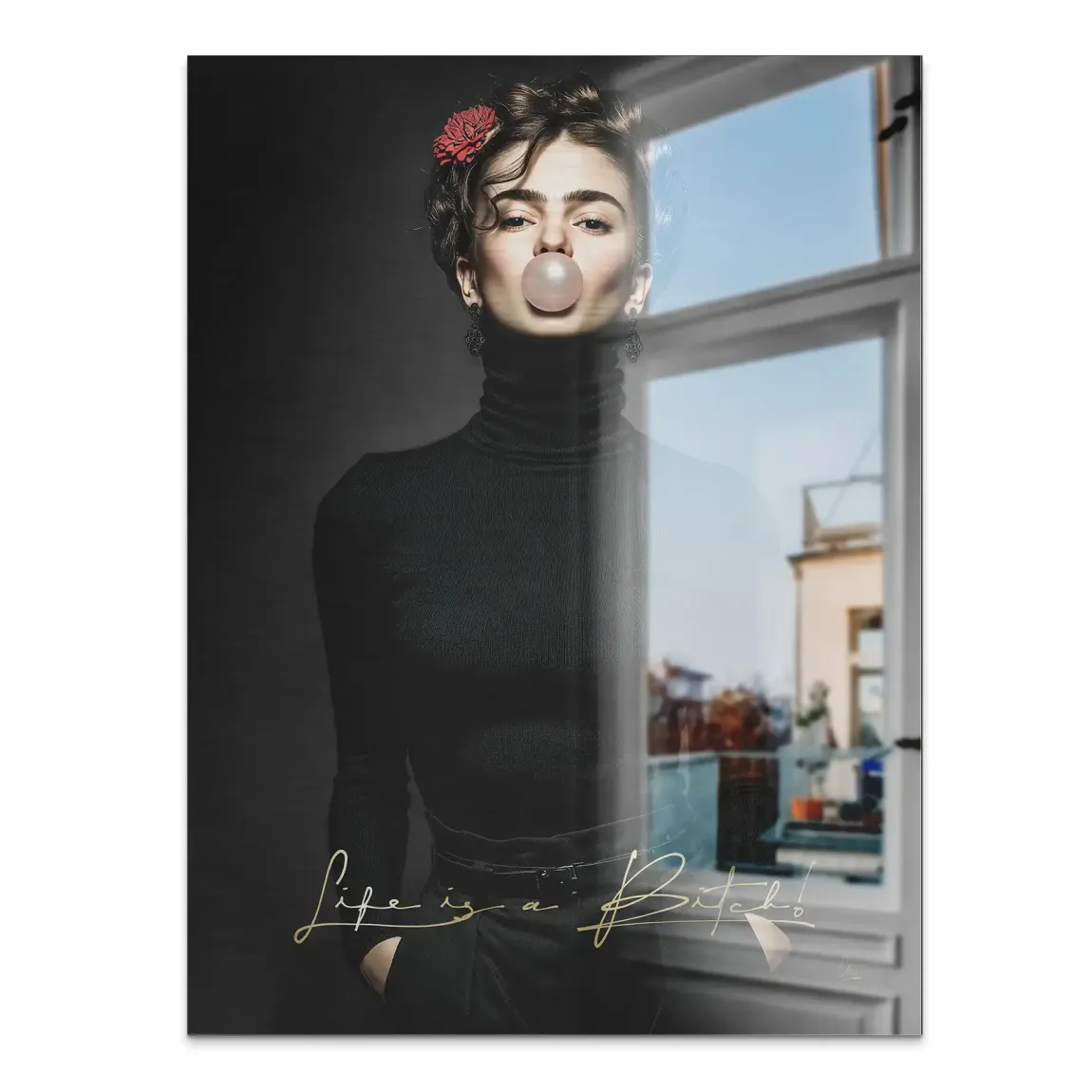 Frida Kahlo Rebell Alu Gebürstet Bild