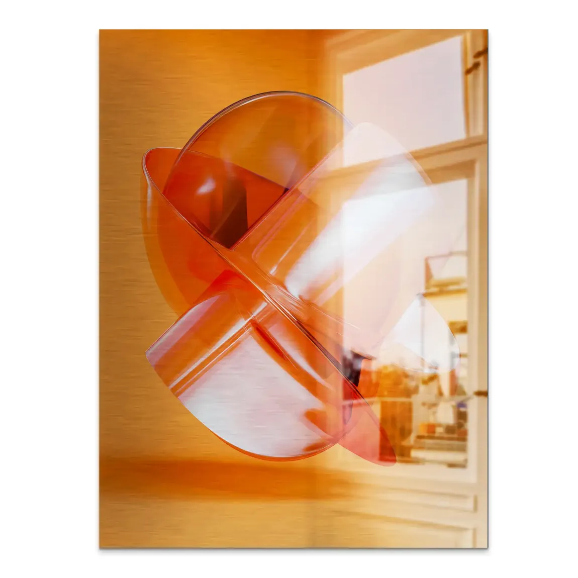 Orange Amber Abstrakt Alu Gebürstet Bild