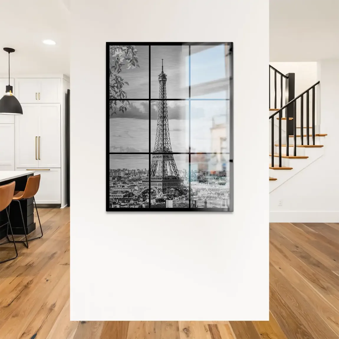 Paris Skyline View Alu Gebürstet Bild