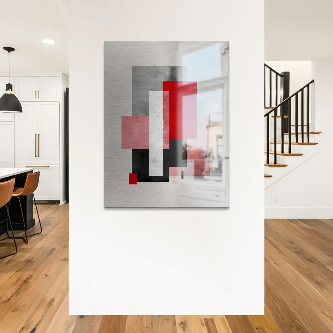 Geometric Aura Alu Gebürstet Bild