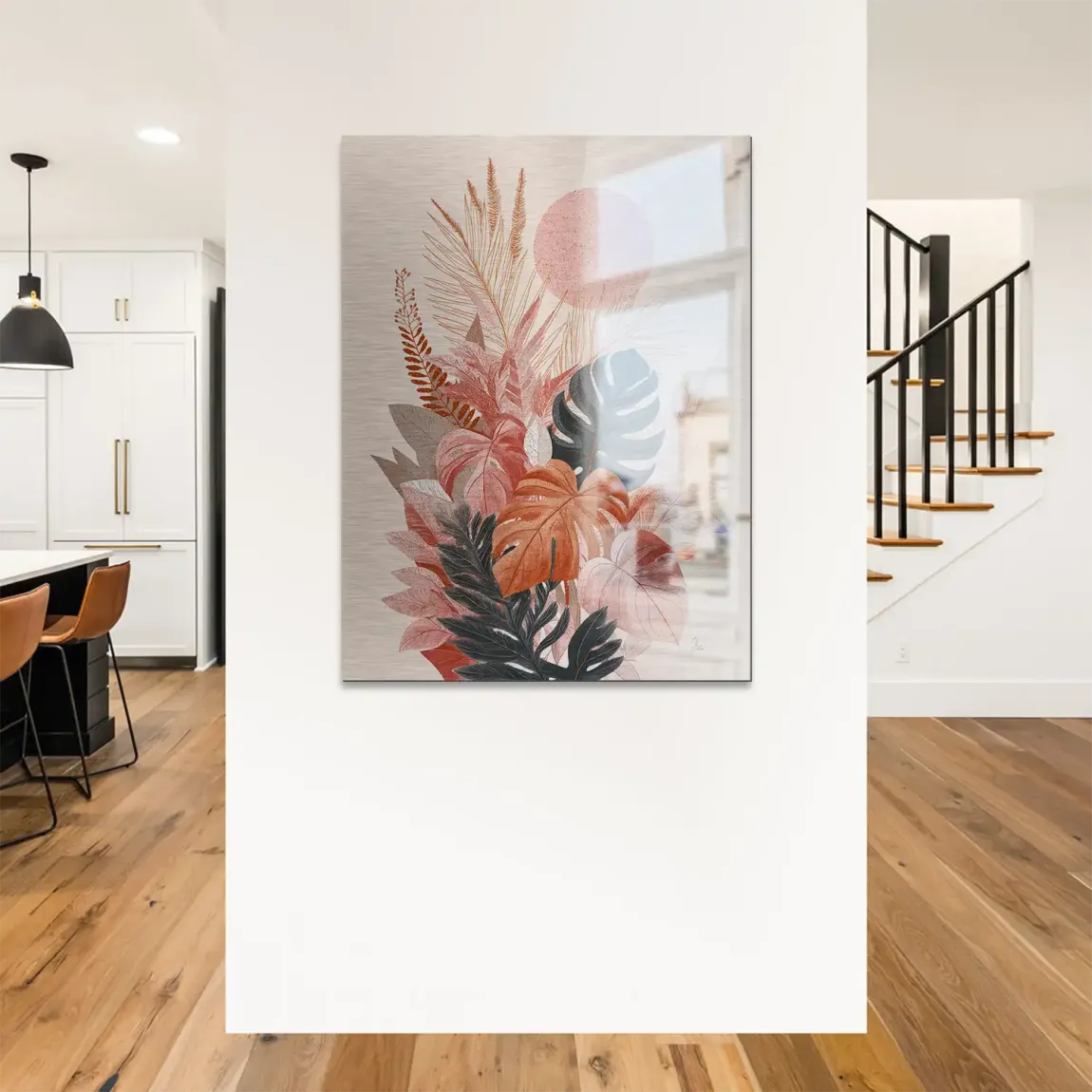 Terracotta Leaves Harmony Alu Gebürstet Bild