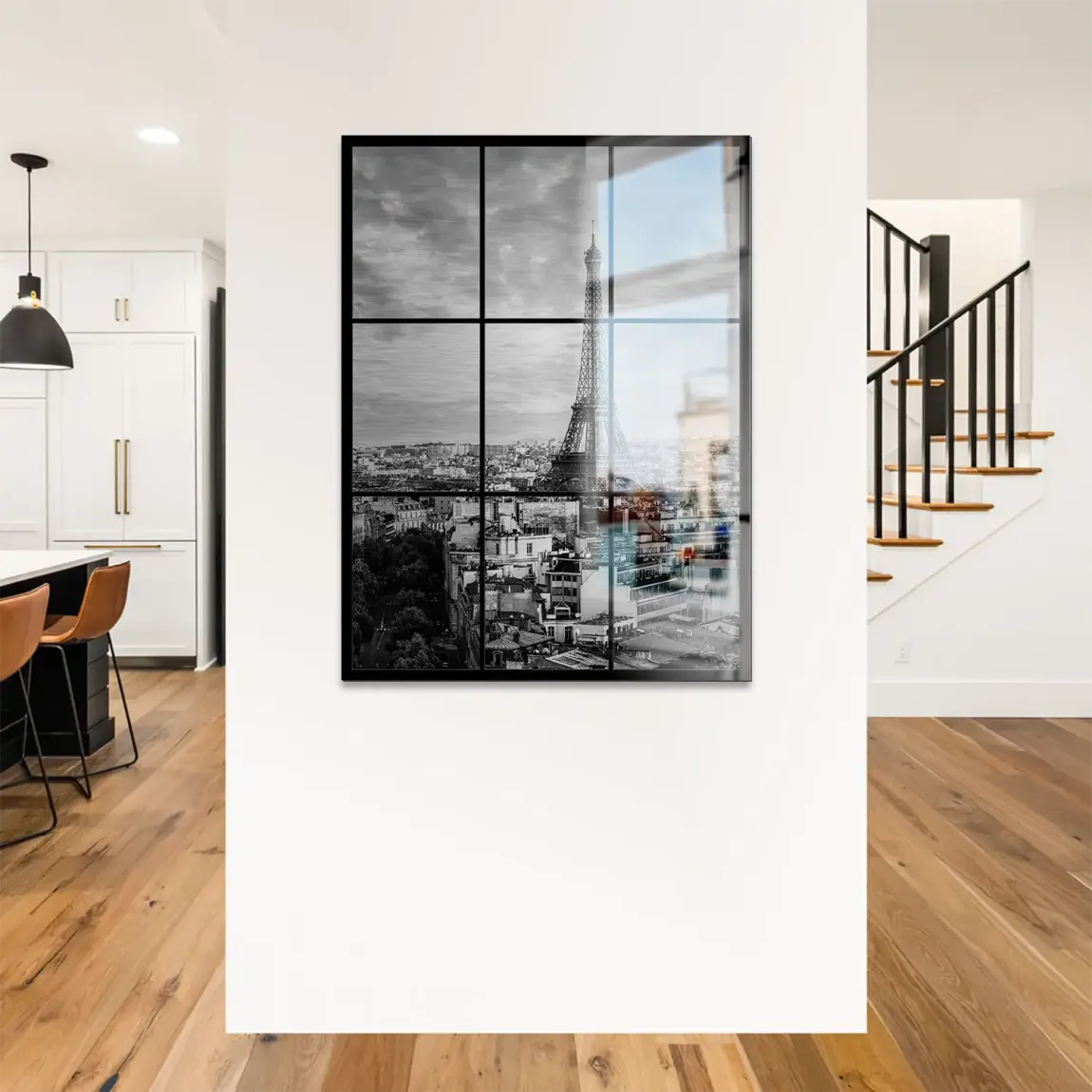 Eiffelturm über Paris Alu Gebürstet Bild