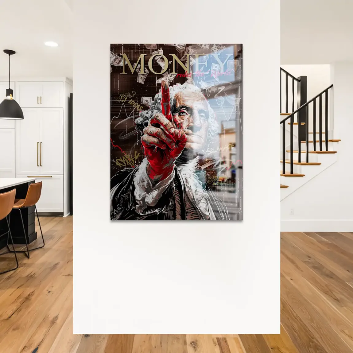 Money Vision Wallstreet Alu Gebürstet Bild