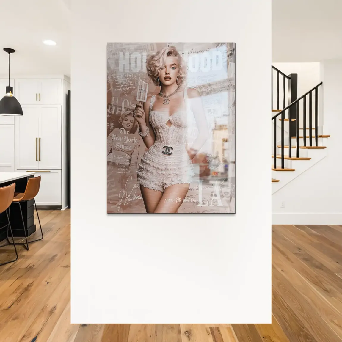 Hollywood Glam Marilyn Alu Gebürstet Bild