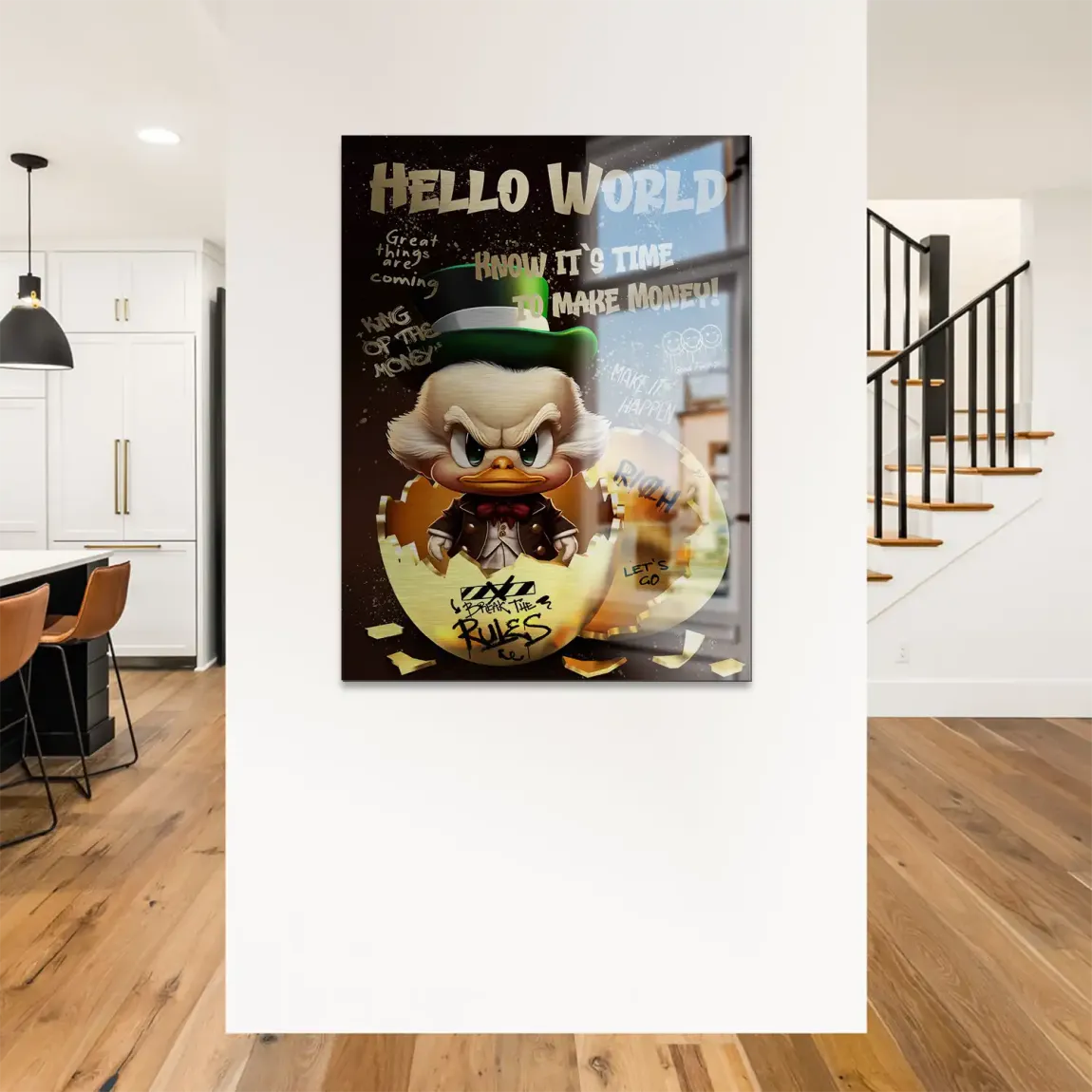 Money Master Dagobert Duck Alu Gebürstet Bild