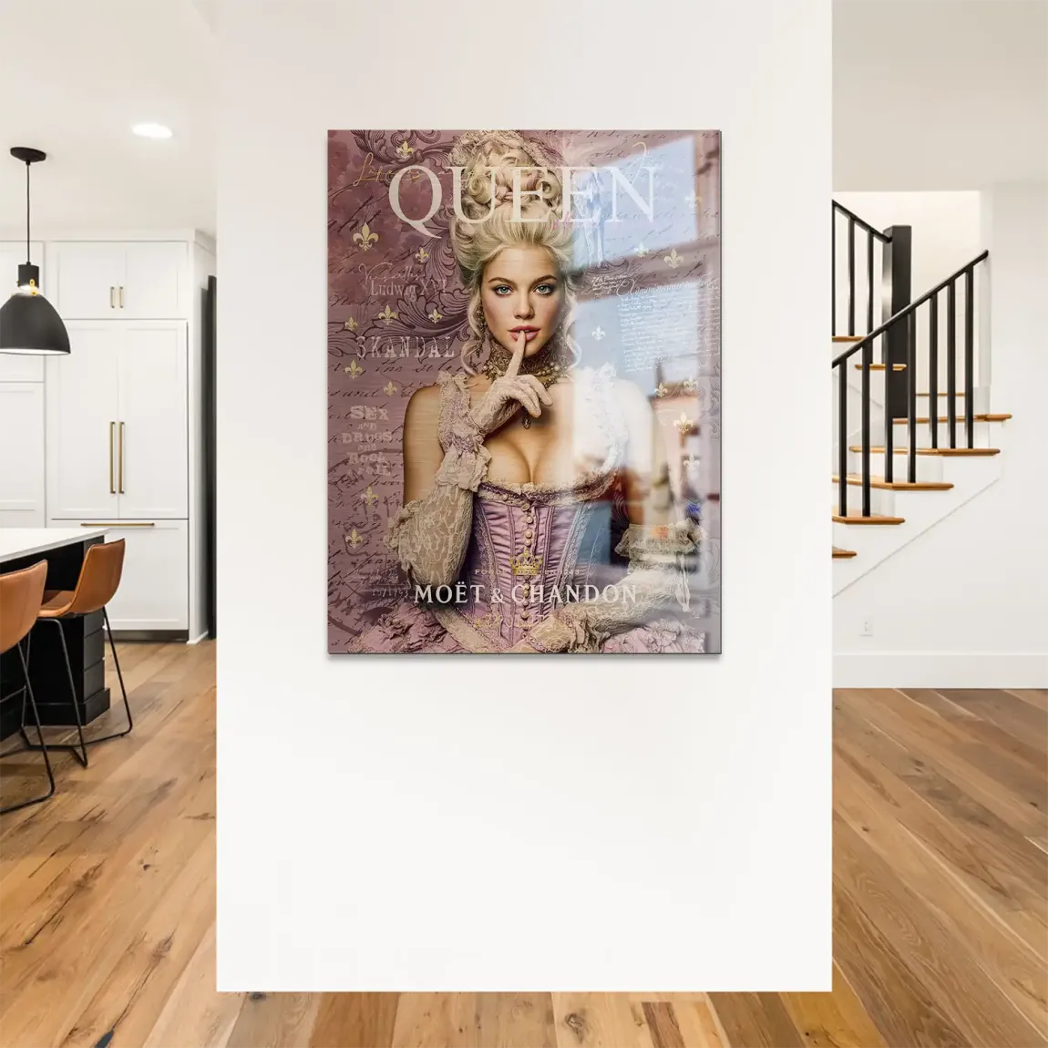 Marie Antoinette Rebell Art Alu Gebürstet Bild