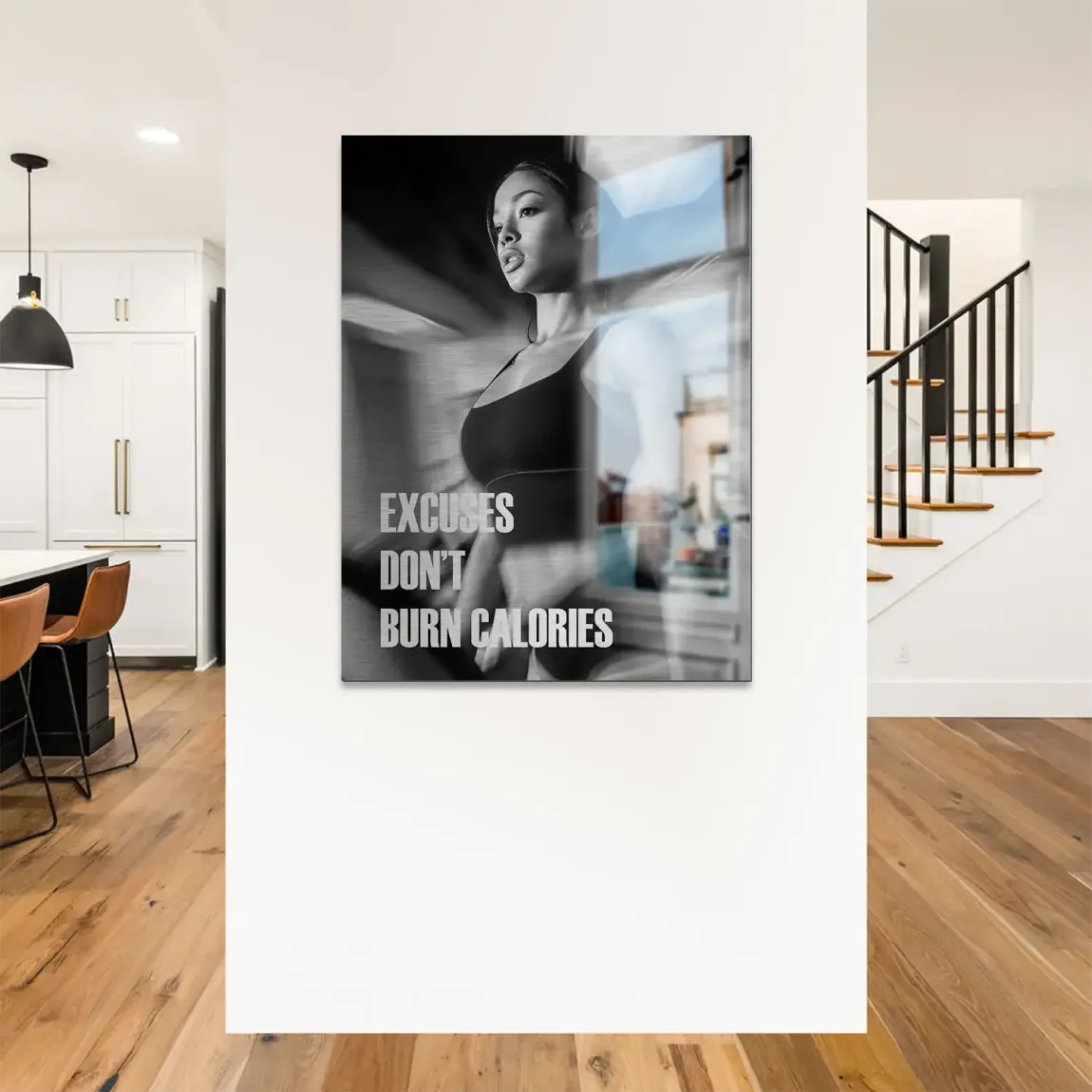 Burn Calories Fitness Alu Gebürstet Bild